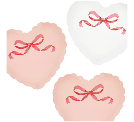 Meri Meri 8 Coquette Heart Plates