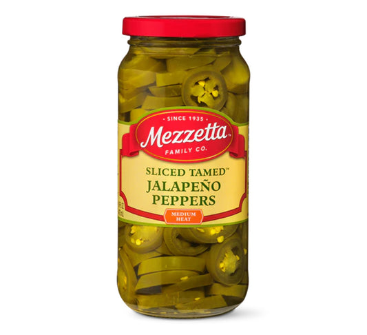 Mezzetta Sliced Tamed™ Jalapeño Peppers 473ml