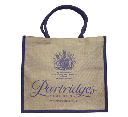 *NEW* Partridges Jute Bag with Cotton Cord Handle