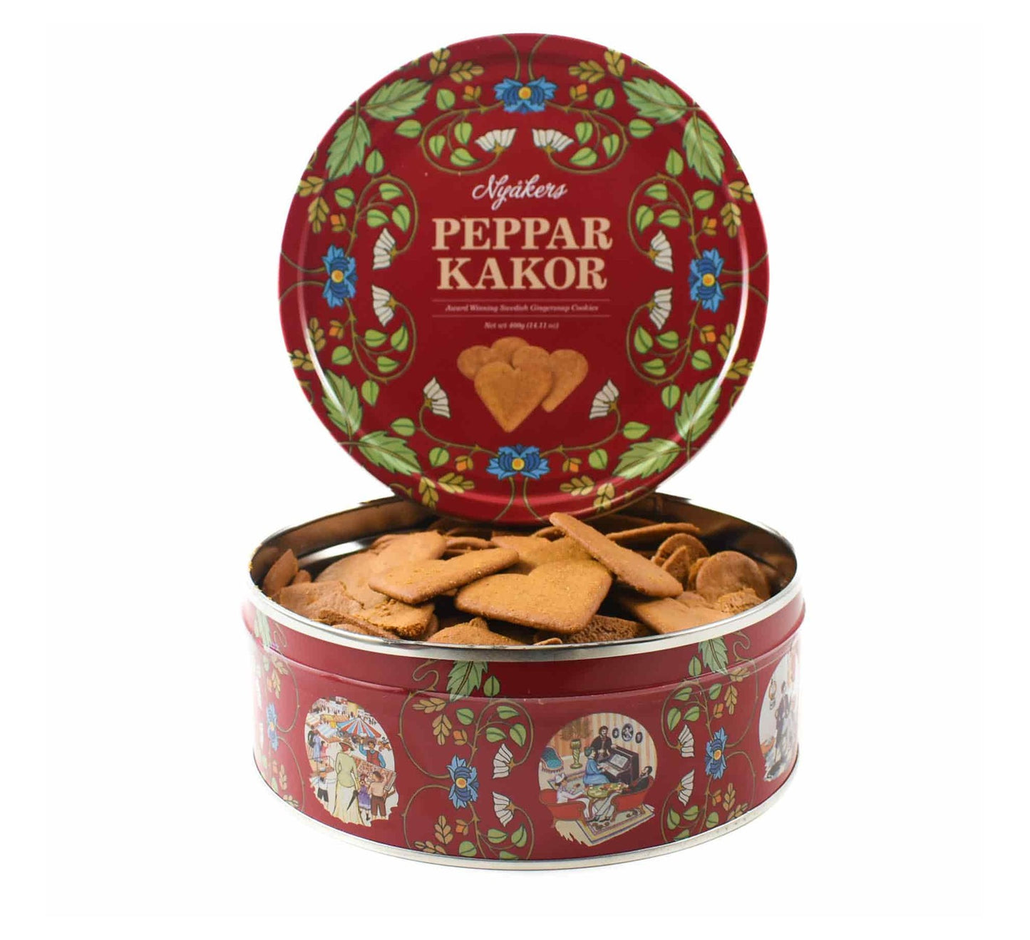Nyakers Swedish Gingersnap Heart Cookies (Pepparkakor) 400g