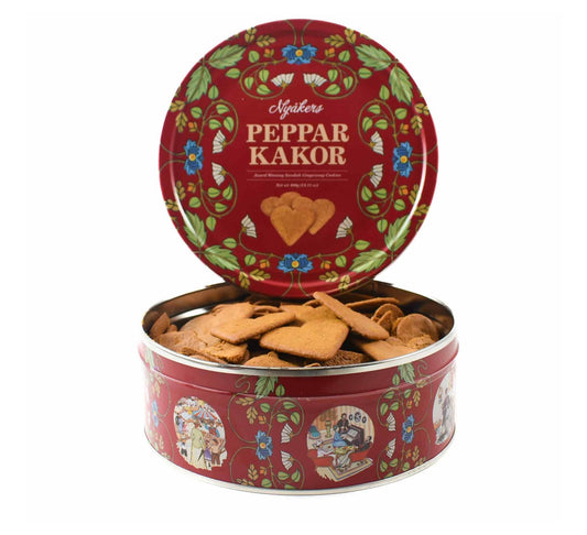 Nyakers Swedish Gingersnap Heart Cookies (Pepparkakor) 400g