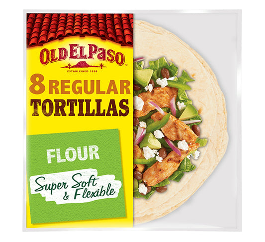 Old El Paso Flour Tortilla Wraps Regular 8 Pack