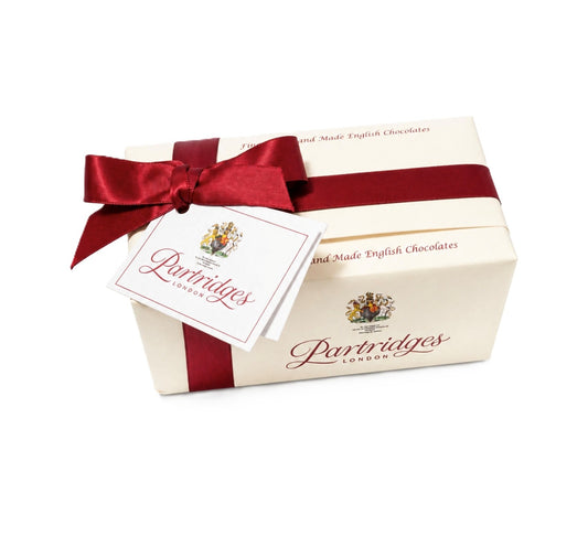 Partridges Handmade English Chocolates Ballotin with Red Ribbon 210g