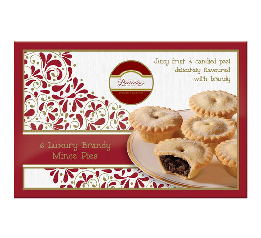 Partridges Luxury Brandy Mince Pie 6’s