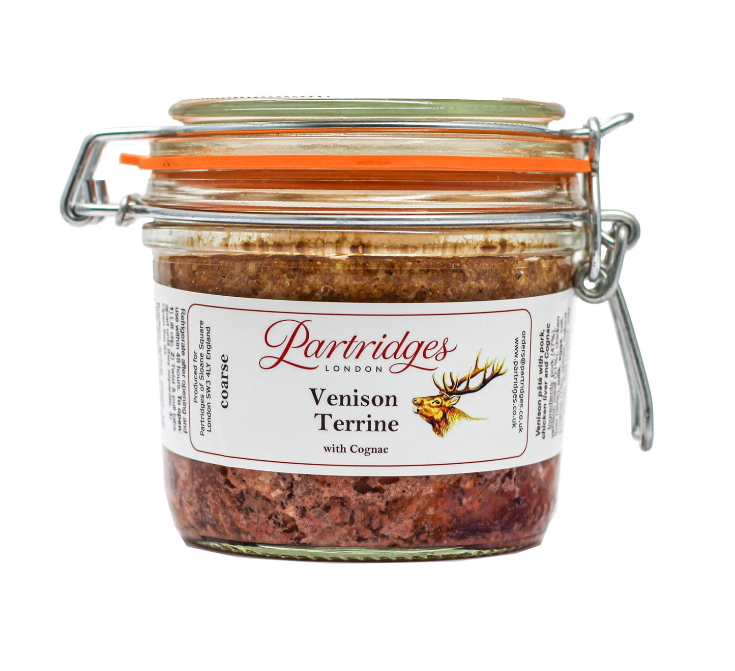 Partridges Venison Terrine with Cognac Clip Jar 280g