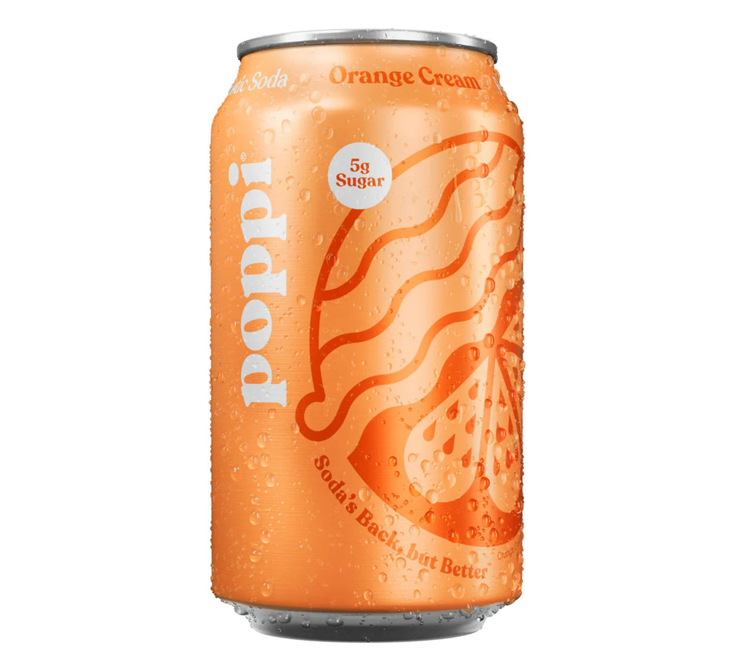 Poppi Orange Cream Prebiotic Soda 355ml