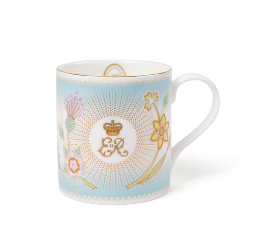 Queen Elizabeth II Centenary Blue Mug