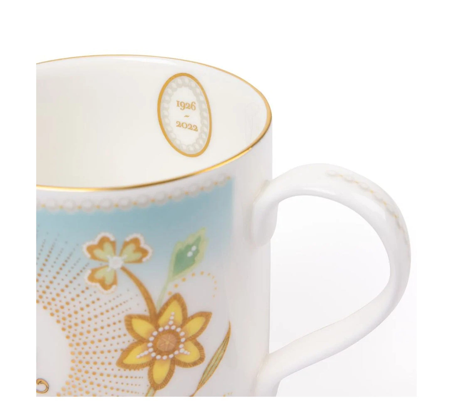 Queen Elizabeth II Centenary Blue Mug
