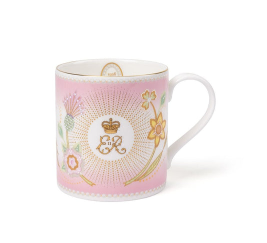 Queen Elizabeth II Centenary Pink Mug