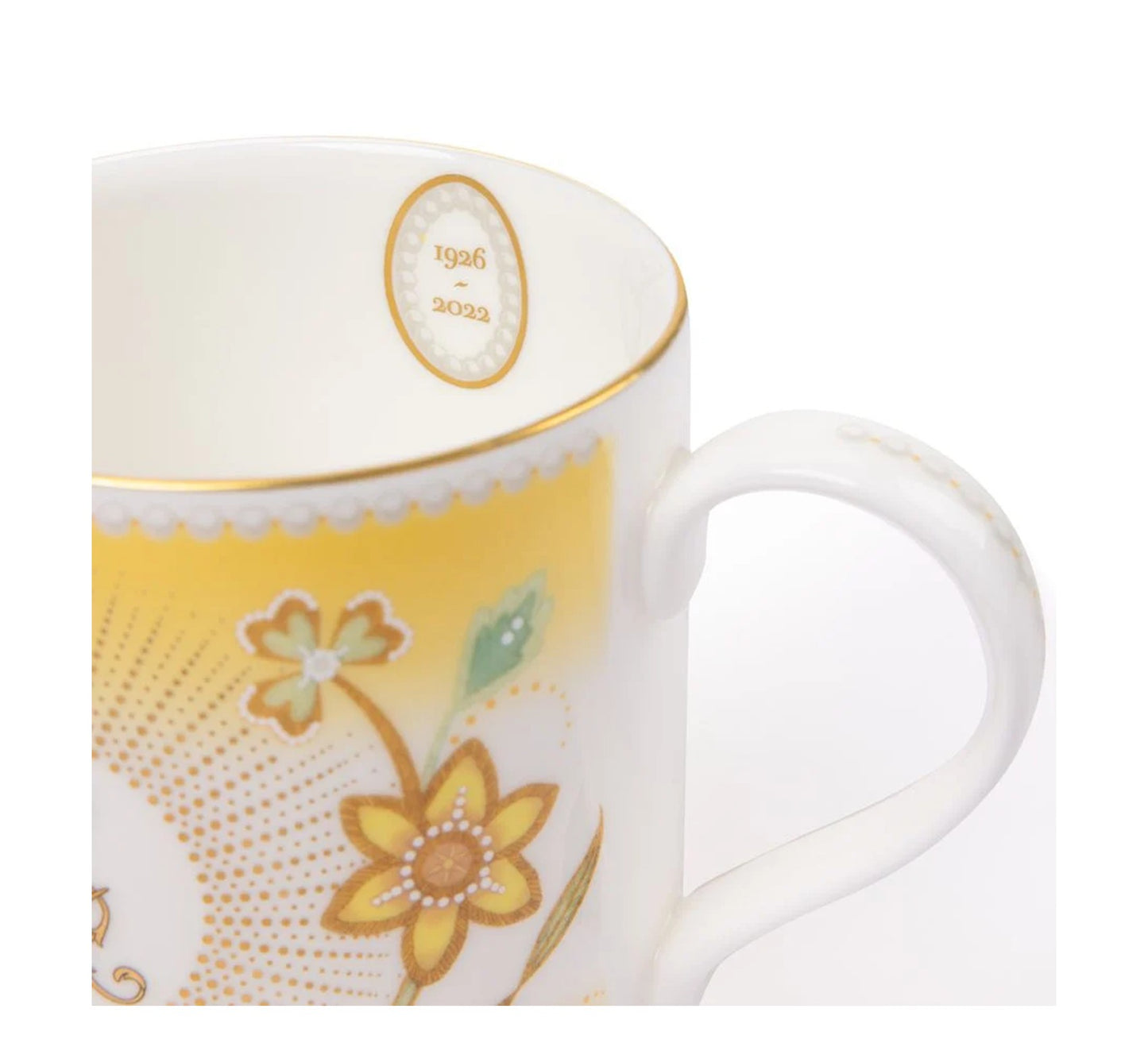 Queen Elizabeth II Centenary Yellow Mug
