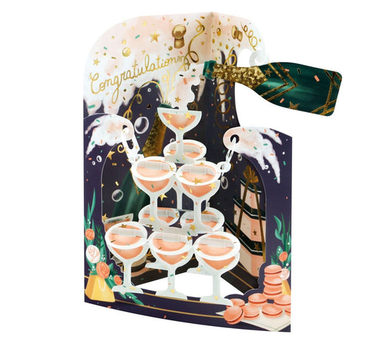 Santoro 3D Pop-Up Greeting Swing Cards - Congratulations