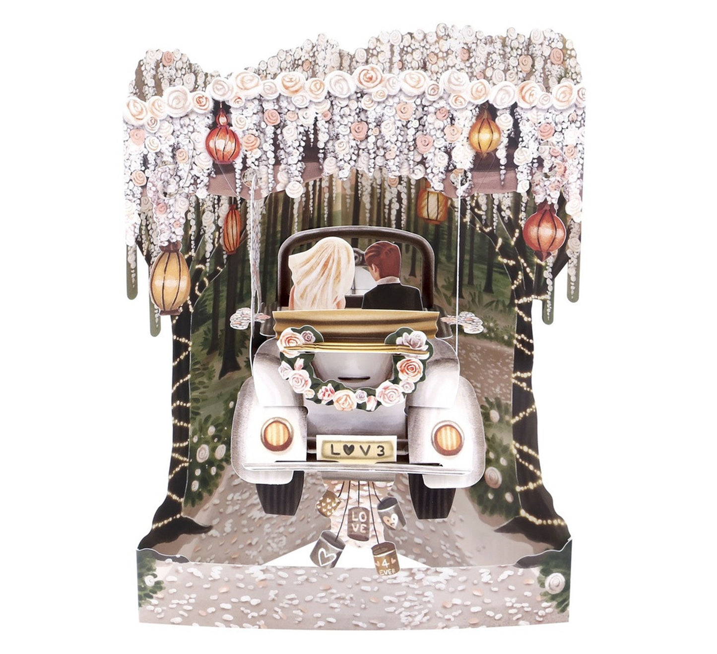 Santoro 3D Pop-Up Greeting Swing Cards - Love Forever