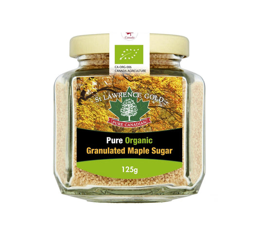 St. Lawrence Gold Pure Organic Granulated Maple Sugar 125g