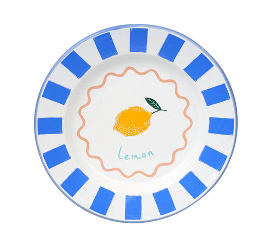 Talking Tables Bon Appetit Lemon Enamel Plate - 25cm