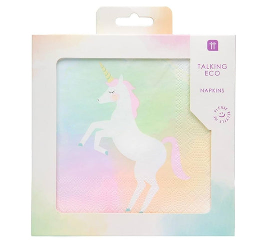 Talking Tables Unicorn Paper Napkins - 20 Pack