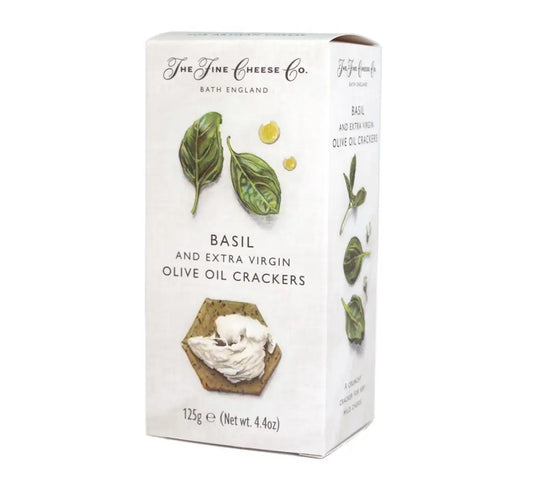 The Fine Cheese Co. Basil and Extra Virgin Olive Oil Crackers 125g