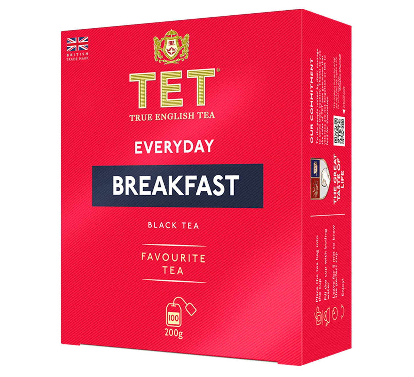 True English Tea Everyday Breakfast Tea 100 Tea Bags
