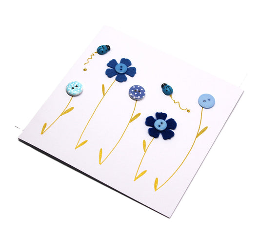 Vivienne Handmade Cards 5 Stem Meadow Blue