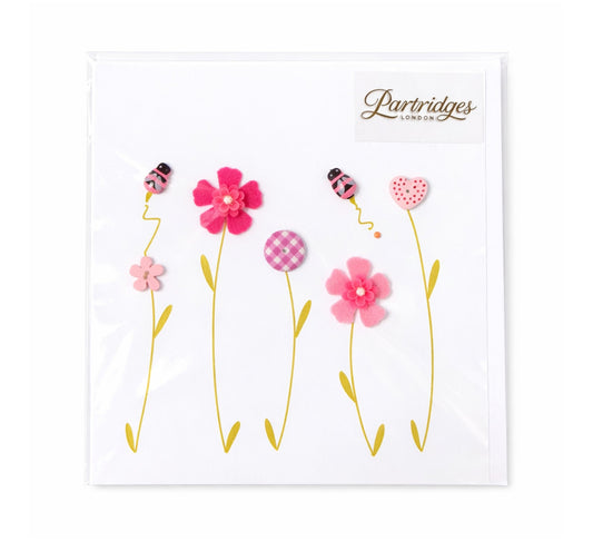 Vivienne Handmade Cards 5 Stem In The Pink