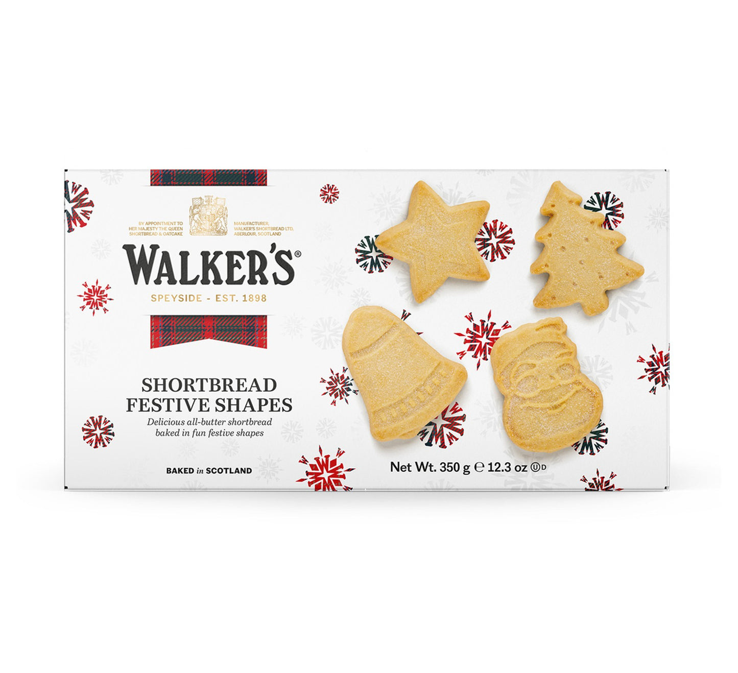 Walker's Festive Shapes Shortbread 350g