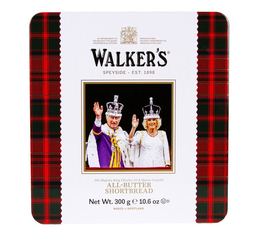 Walker's King Charles III & Camilla Shortbread Tin 300g