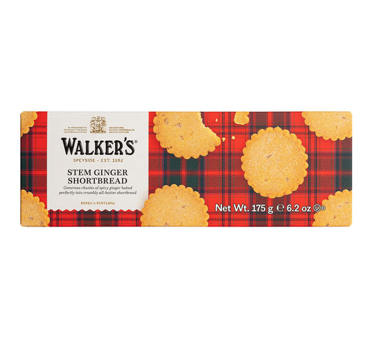 Walker's Stem Ginger Shortbread 175g