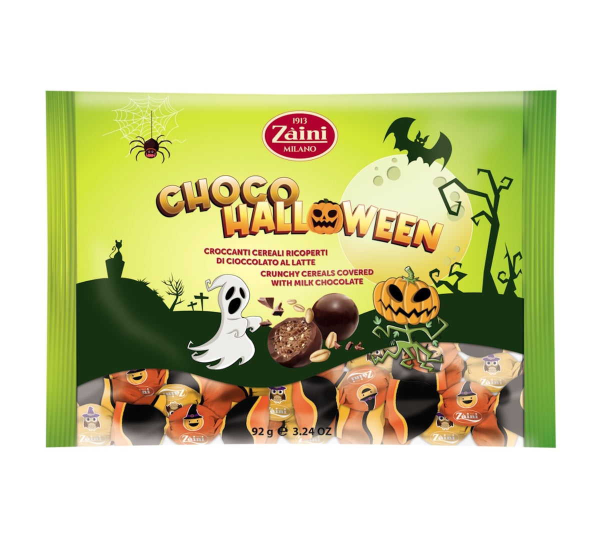 Zaini Choco Halloween Crunchy Cereal Chocolate Bag 92g