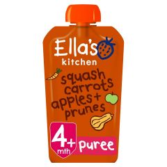 Ella's Kitchen Organic Butternut Squash Carrots Apples & Prunes Pouch 4 Months+ 