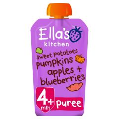 Ella's Kitchen Organic Sweet Potatoes, Pumkin, Apples and Blueberries Baby Pouch 4+ Months 