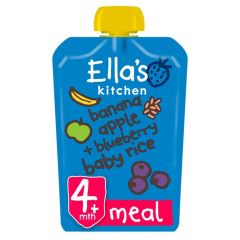 Ella's Kitchen Banana, Apple & Blueberry Organic Baby Rice, 4 mths+