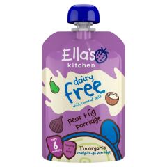 Ella's Kitchen Dairy Free Pear & Fig Organic Porridge Pouch, 6 mths+