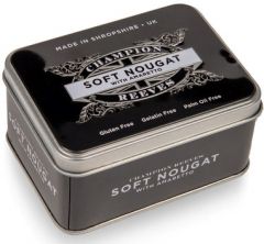 Soft White Nougat with Amaretto in Luxury Embossed Tin