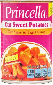 Cut Sweet Potatoes