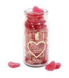 Vegan Fizzy Strawberry Hearts Jar 
