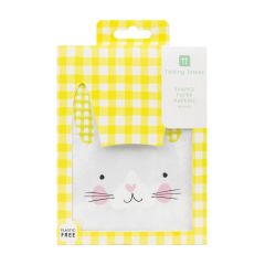 Talking Tables Spring Bunny Shaped Paper Napkins - 20 Pack